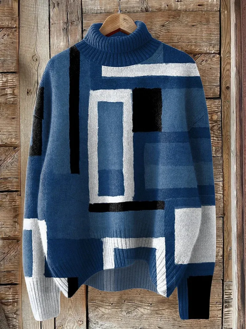 Christmas Women's Printed Wear Turtleneck Sweater - 2 E127-Xl