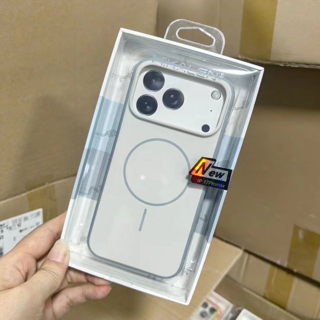 Two-color Skin Feeling Magnetic Suction AI Photo Button Phone Case