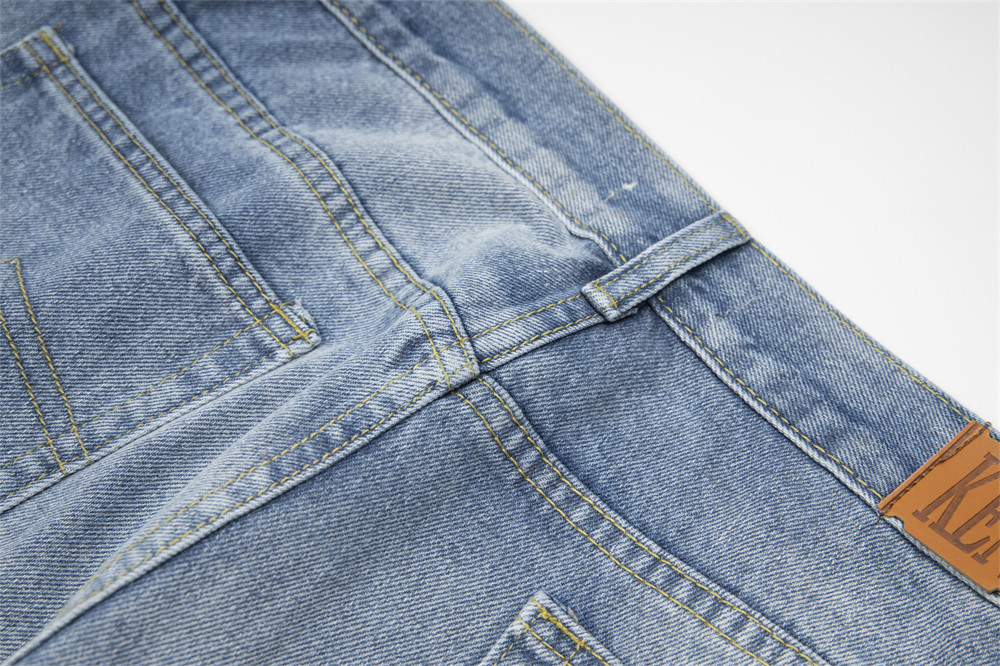 Lightning Embroidered Denim Trousers Men - Image 30