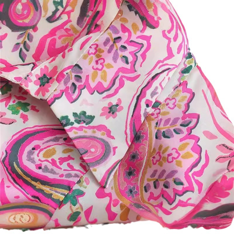 New Women's Retro Casual Printed Shirt Top