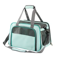 Portable Oxford Cloth Pet Portable Shoulder Bag - Blue - View 1