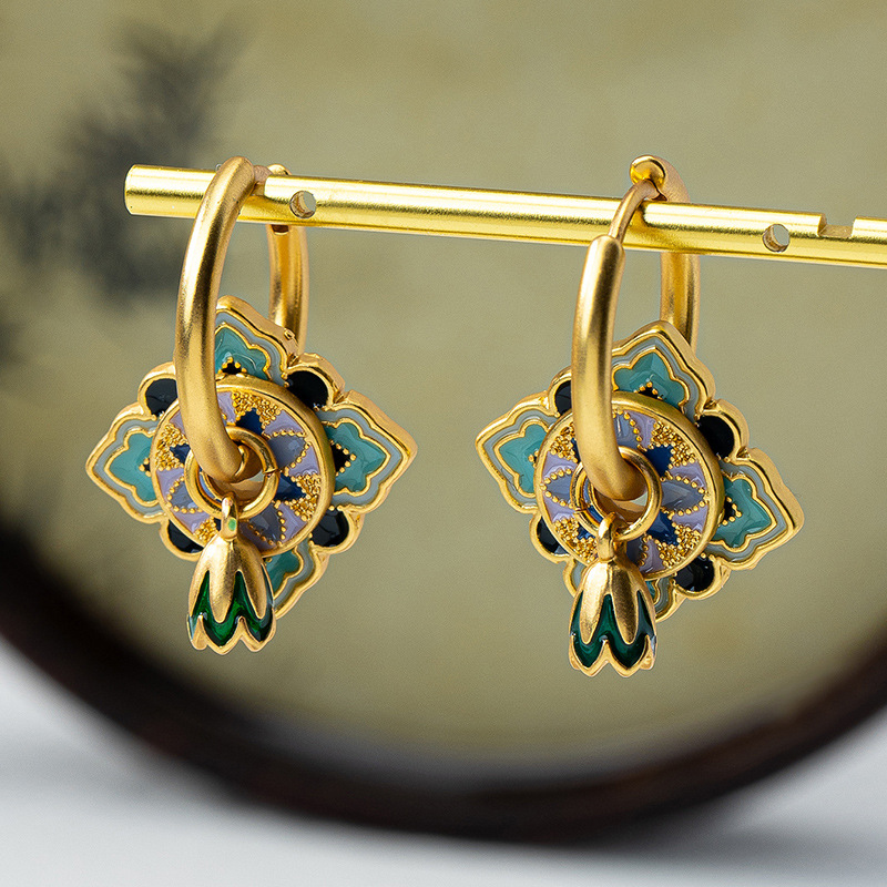 National Fashion Retro Minority High-grade Earrings