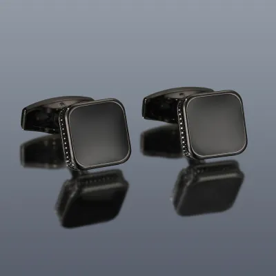 Men's Cufflinks Fashion Square Drop Oil Simple 4 Colors