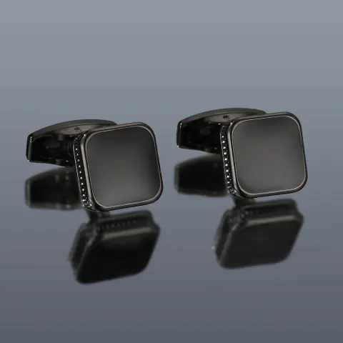 Men's Cufflinks Fashion Square Drop Oil Simple 4 Colors