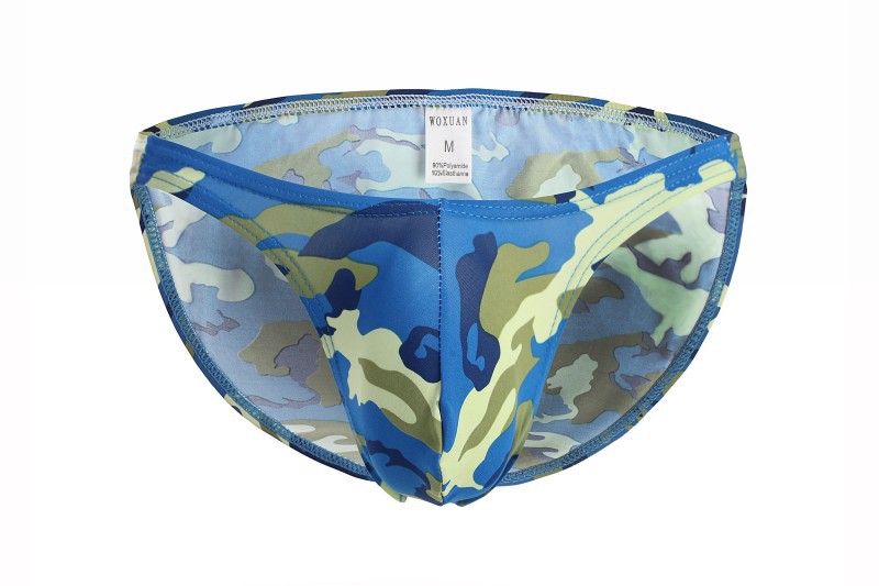 Men's Underwear Camouflage Silky High Elastic Briefs