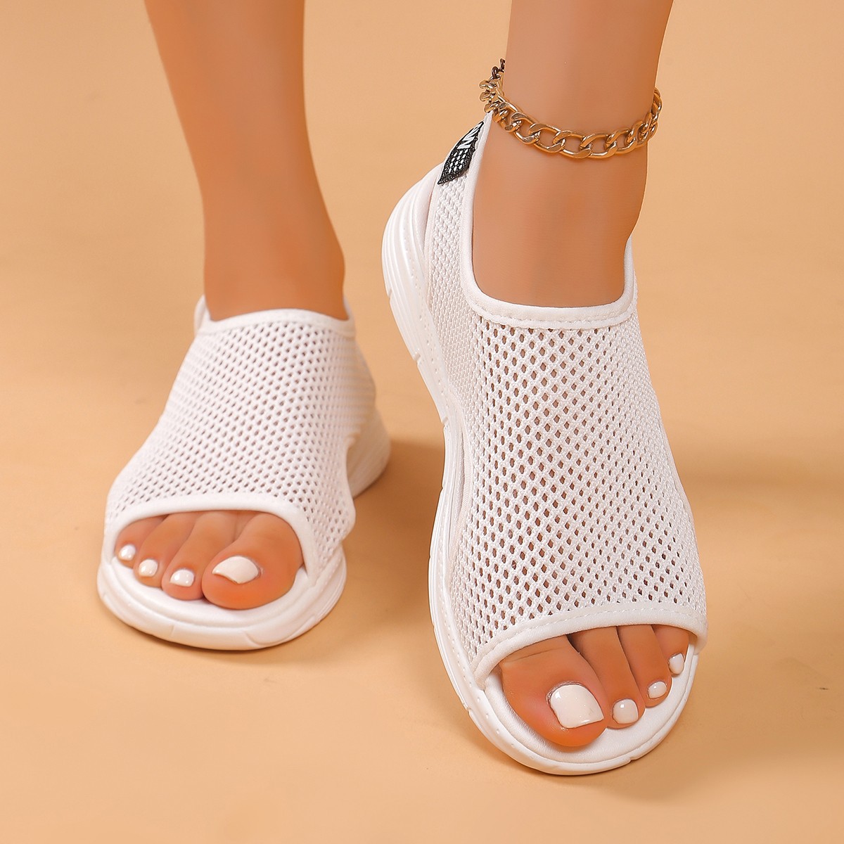 Flyknit Peep-Toe Sandals