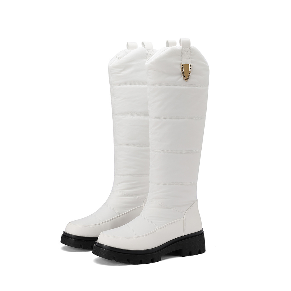 Down Cloth Waterproof Thick Fur Snow Boots - Image 5