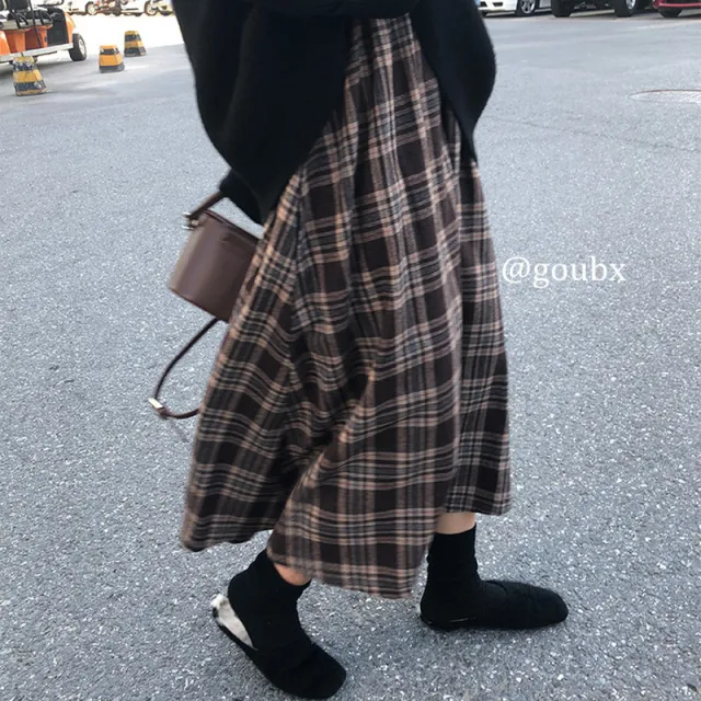 High Waist Slimming A Line Umbrella Skirt Mid length Loose Swing Dress - Shop at LoveMi