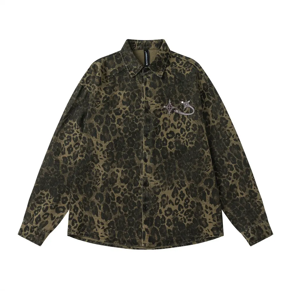 Fashion Polo Collar Casual Loose Distressed Shirt