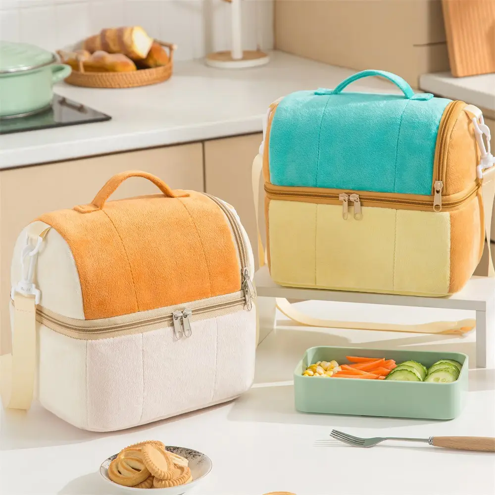 Insulated Lunch Bag with Shoulder Strap for School and Travel
