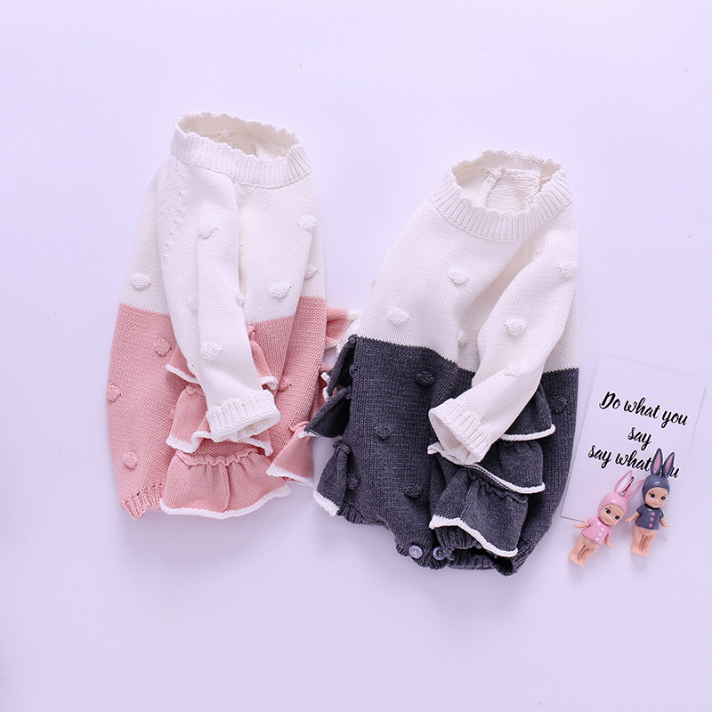 Title 18, European and American Knitted Romper Baby Cute ...