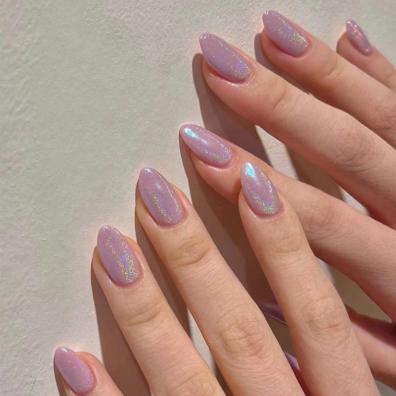 Wearable Purple Glitter Nail Art For Women