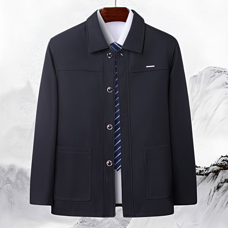 Mens Stylish Casual Loose-fitting Lapel Jacket
