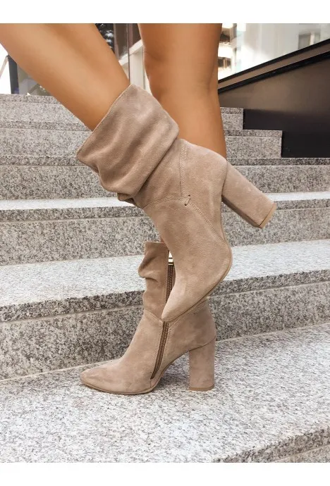 Fashion Personality Suede Low cut Women's Boots Khaki - Shop at LoveMi