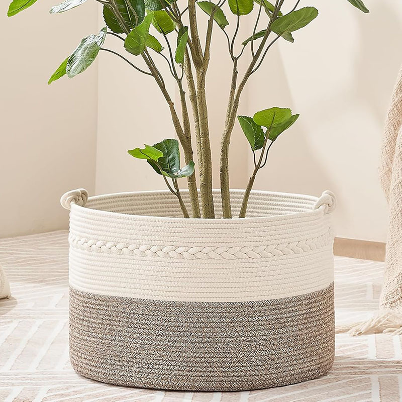 Cotton Woven Storage Basket, picture 5 of 6