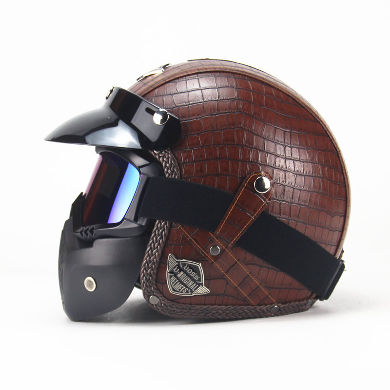 Vintage Leather Personalized Pedal Handmade Helmet - Image 7