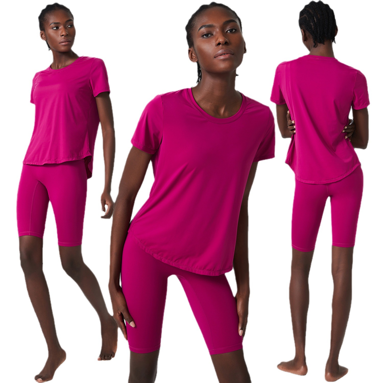 Sports Fitness Loose Short Sleeve Yoga Suit Suit