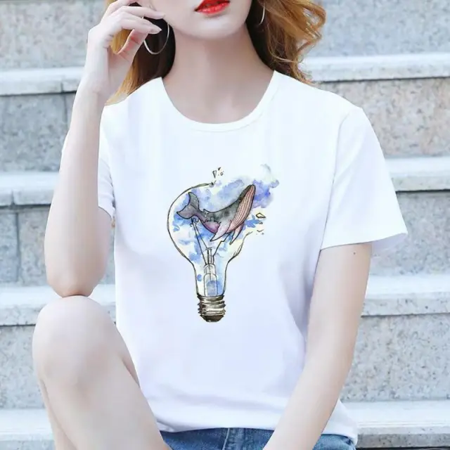 Personal Influencer Springsummer Casual Short sleeved T shirt For Women 2095Style - Shop at LoveMi