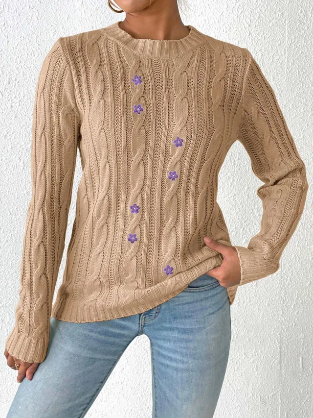 Women's Winter Round Neck Pullover Bottoming Khaki - Shop at LoveMi