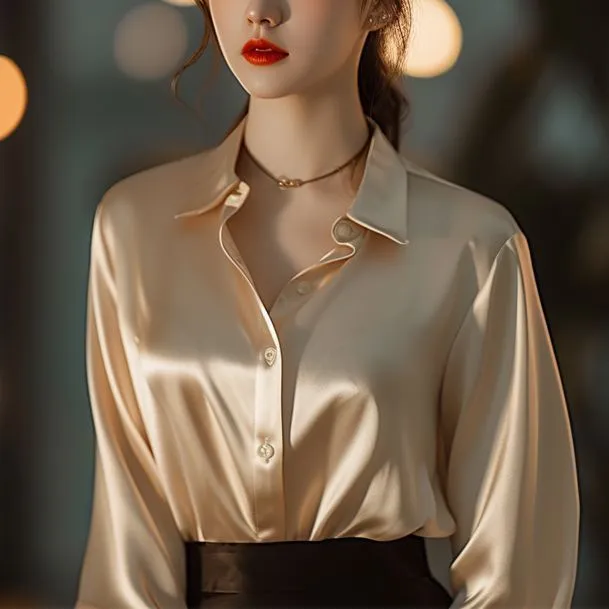 Fashionable And Chic French Women's Shirt - Gold