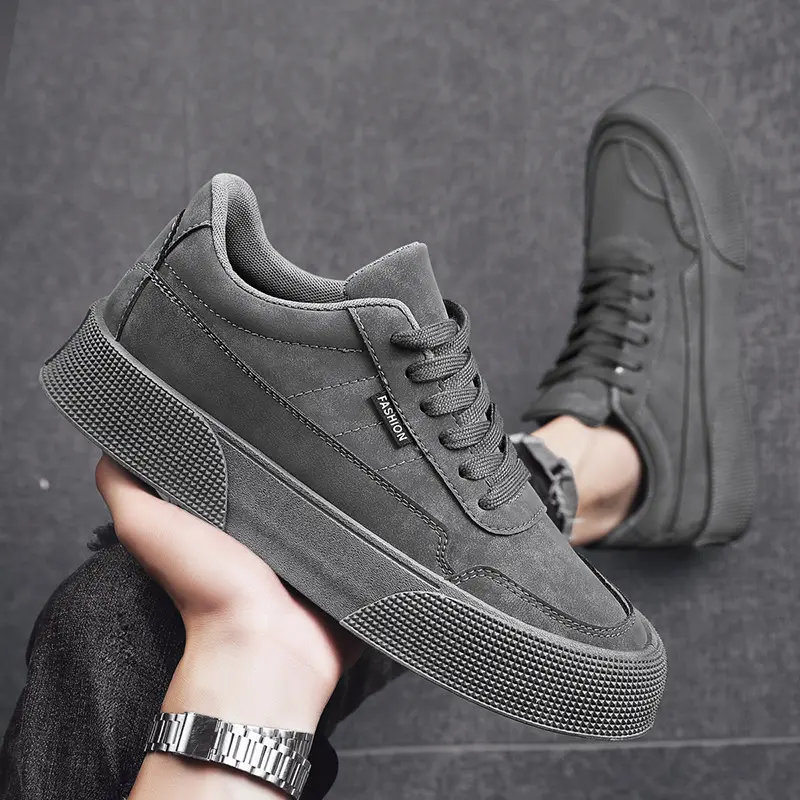 Casual Board Flat Shoes Men Breathable Thick-soled