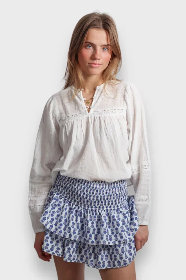 New Skirt Casual Smocking Cake Stripe Printing Purple - Shop at LoveMi