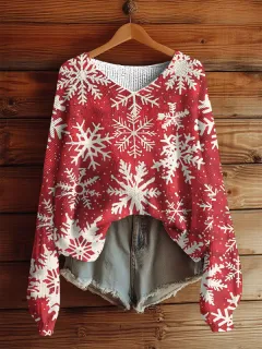 AutumnWinter V-Neck Loose 3D Knitted Sweater For Women - 14 Style-3Xl - View 1
