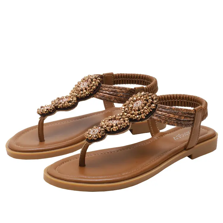 Bohemian Roman Flat Seaside Holiday Sandals