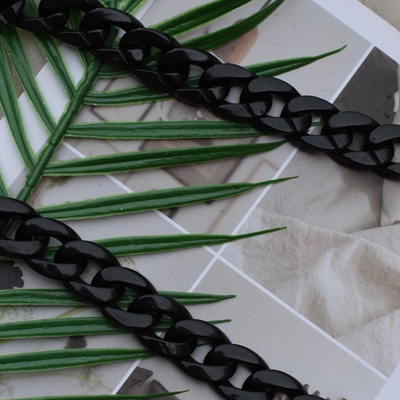 Acrylic Chain Bag Chain Shoulder Strap Black - Shop at LoveMi
