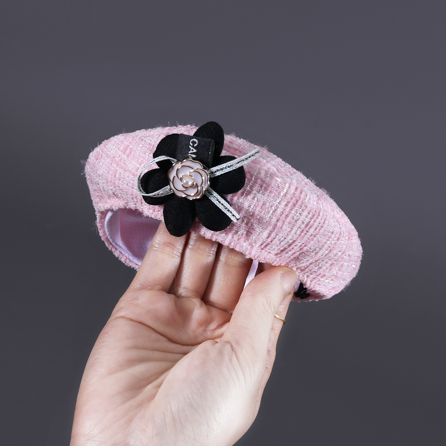 Pink Flowers Beret