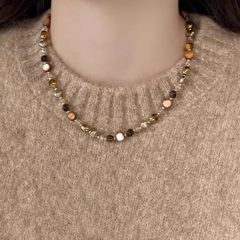 Unique Maillard-style Tigers Eye Necklace