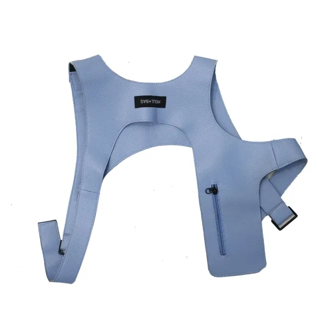 Pu Waistcoat Vest Pack Trendy Cool Tooling Function And Tactics Blue - Shop at LoveMi