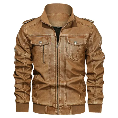 Men's Pu Leather Coat