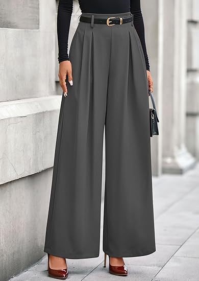 Women's slimming drape pants – wine red colorway bold everyday look