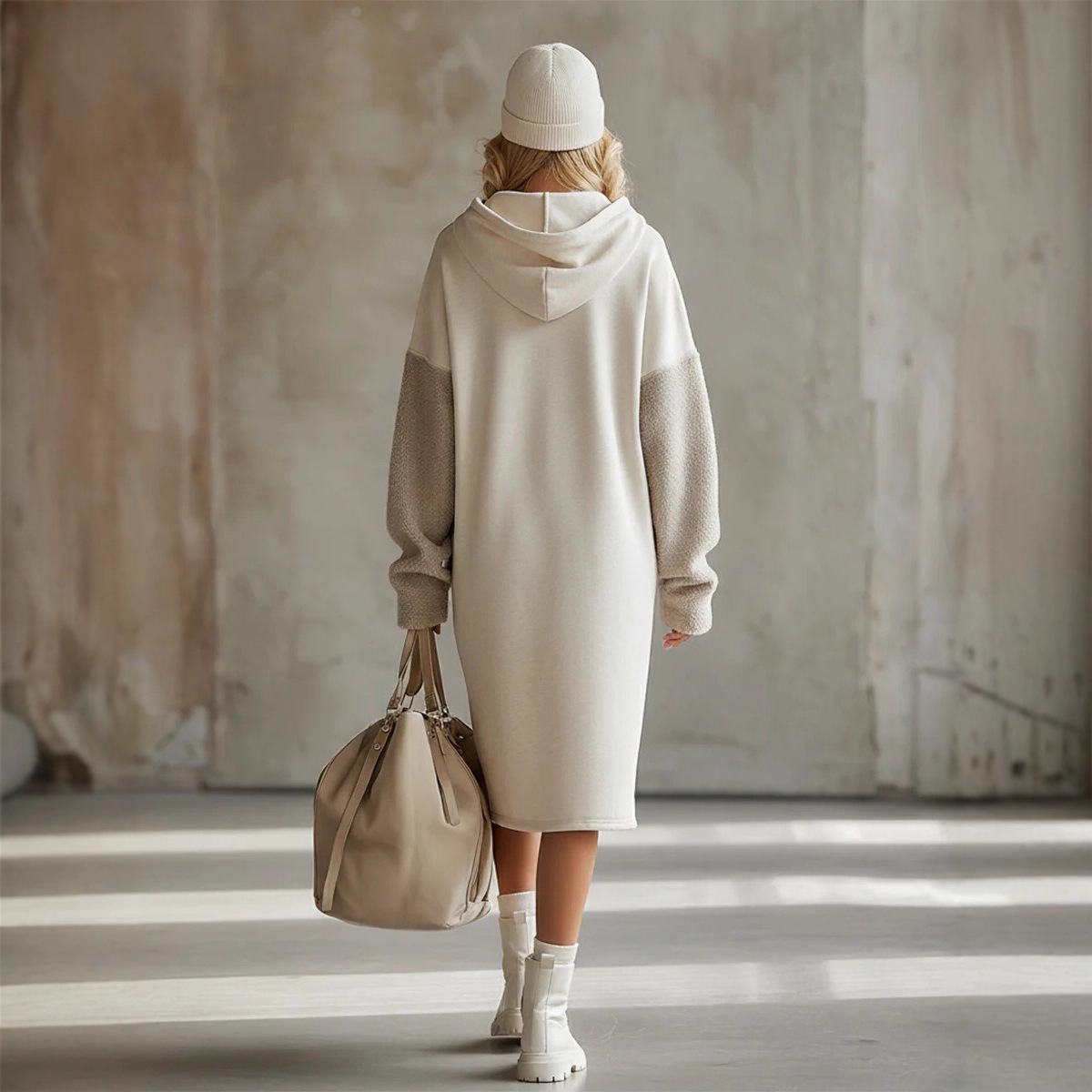 Fleece Hooded Maxi Dress, picture 5 of 5