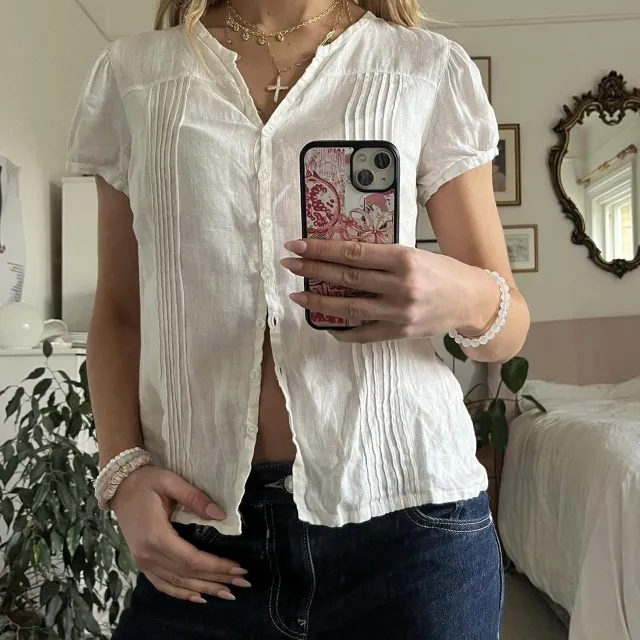 Women's Top Solid Color Loose Casual Shirt Temperament Commute White - Shop at LoveMi