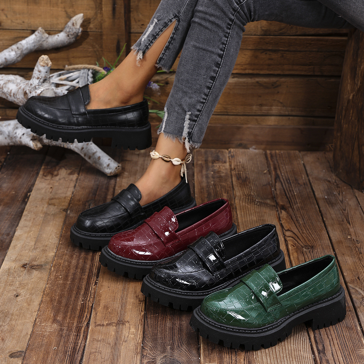Plus-size British-style Versatile Thick-soled Women's Pumps