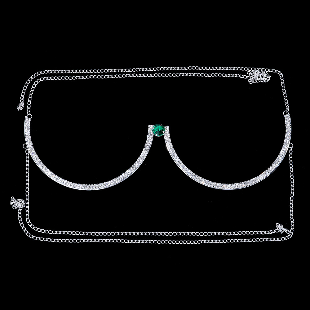 Chest Necklace U Shaped Silver