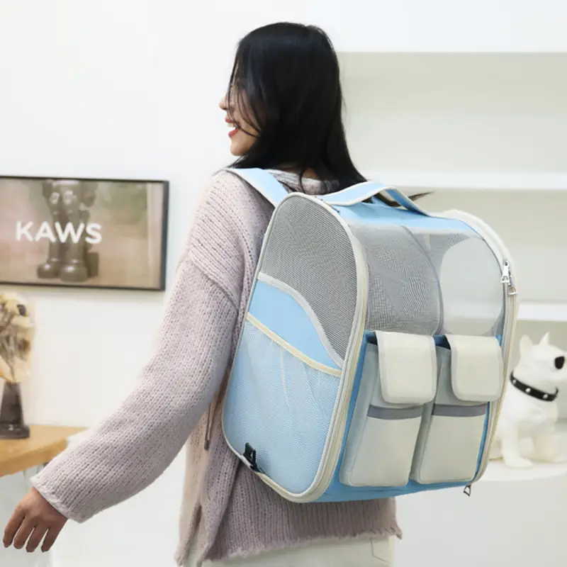 Pet Trolley Bag Cat Bag Large Capacity Portable Breathable Backpack
