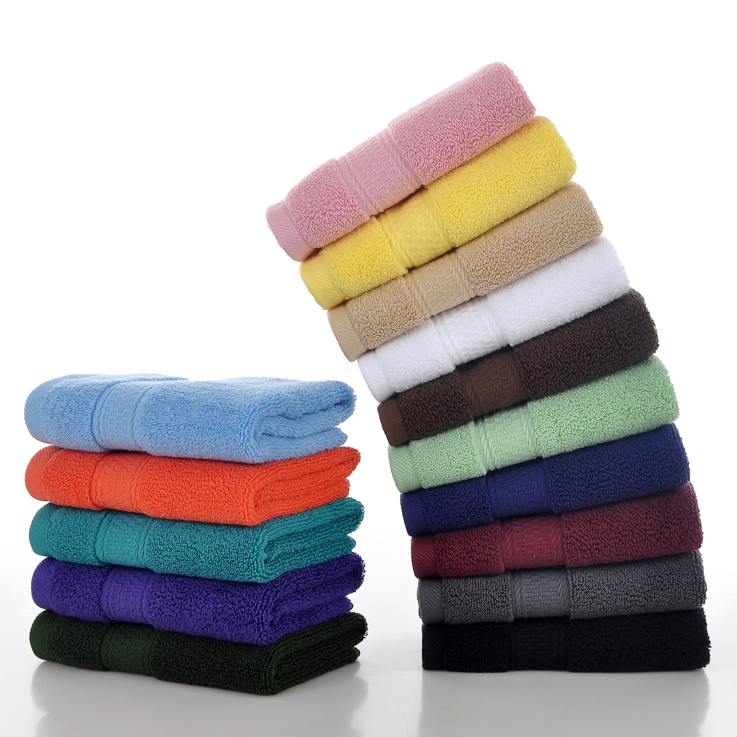 Plain Cut-off Cotton Towel Household