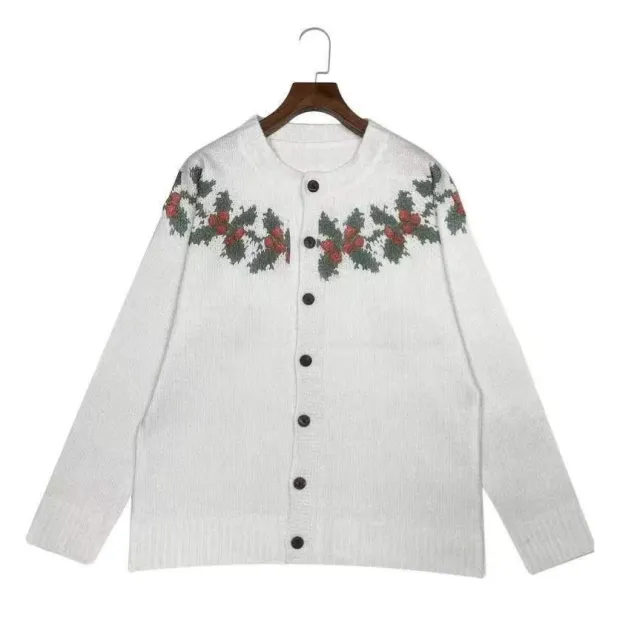 Loose White Jingling Bell Printed Sweater White Christmas Bell - Shop at LoveMi