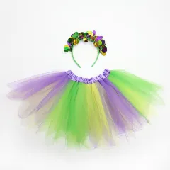 Carnival Party Makeup Costume Costume Mesh Skirt Suit - Skirt Headband - View 1
