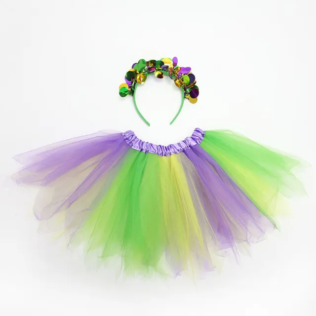 Carnival Party Makeup Costume Costume Mesh Skirt Suit Skirt Headband - Shop at LoveMi