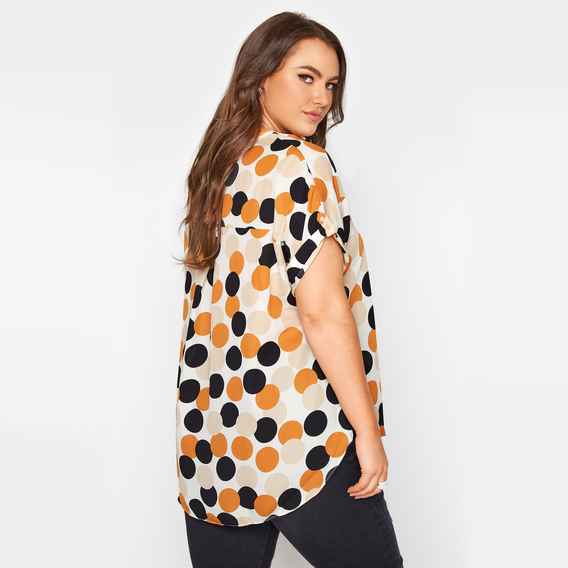 Title 11, Polka Dot Digital Print Plus Size Loose Casual ...