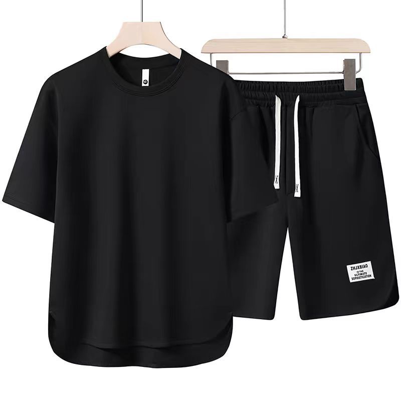 Summer Short Sleeve Suit Men's Round Neck T-shirt