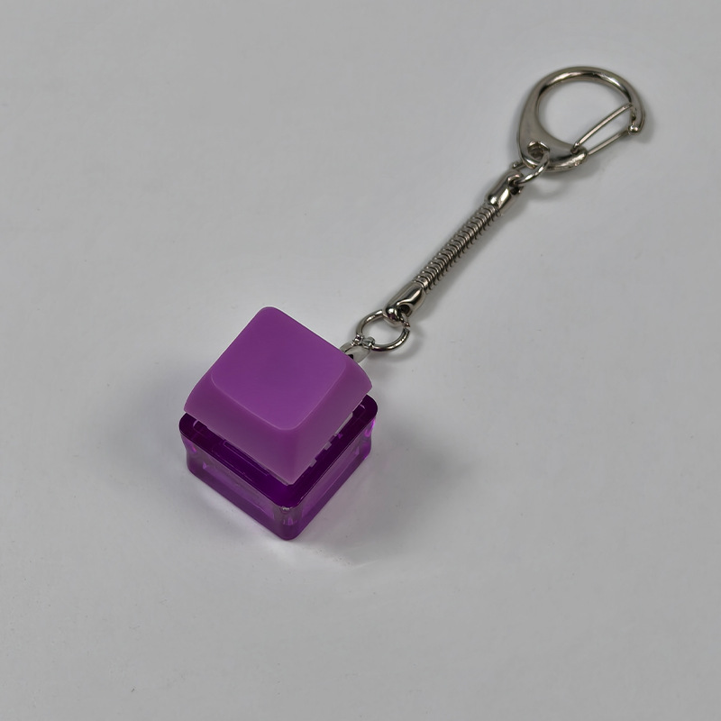 Stress-relief Keychain Toy With Finger-popping Buttons For Venting