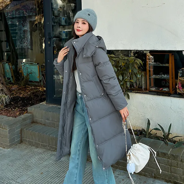 Thickened Down Loose Cotton Jacket Coat Gray - Shop at LoveMi