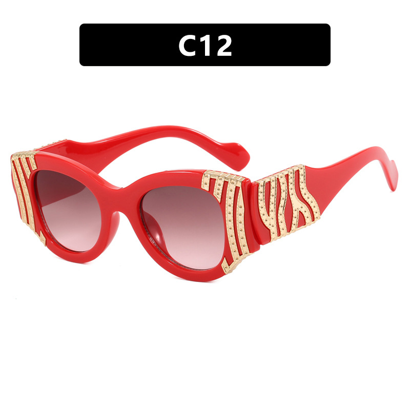 Personalized Heavy-metal-style Plain Glasses With Blue-light Protection