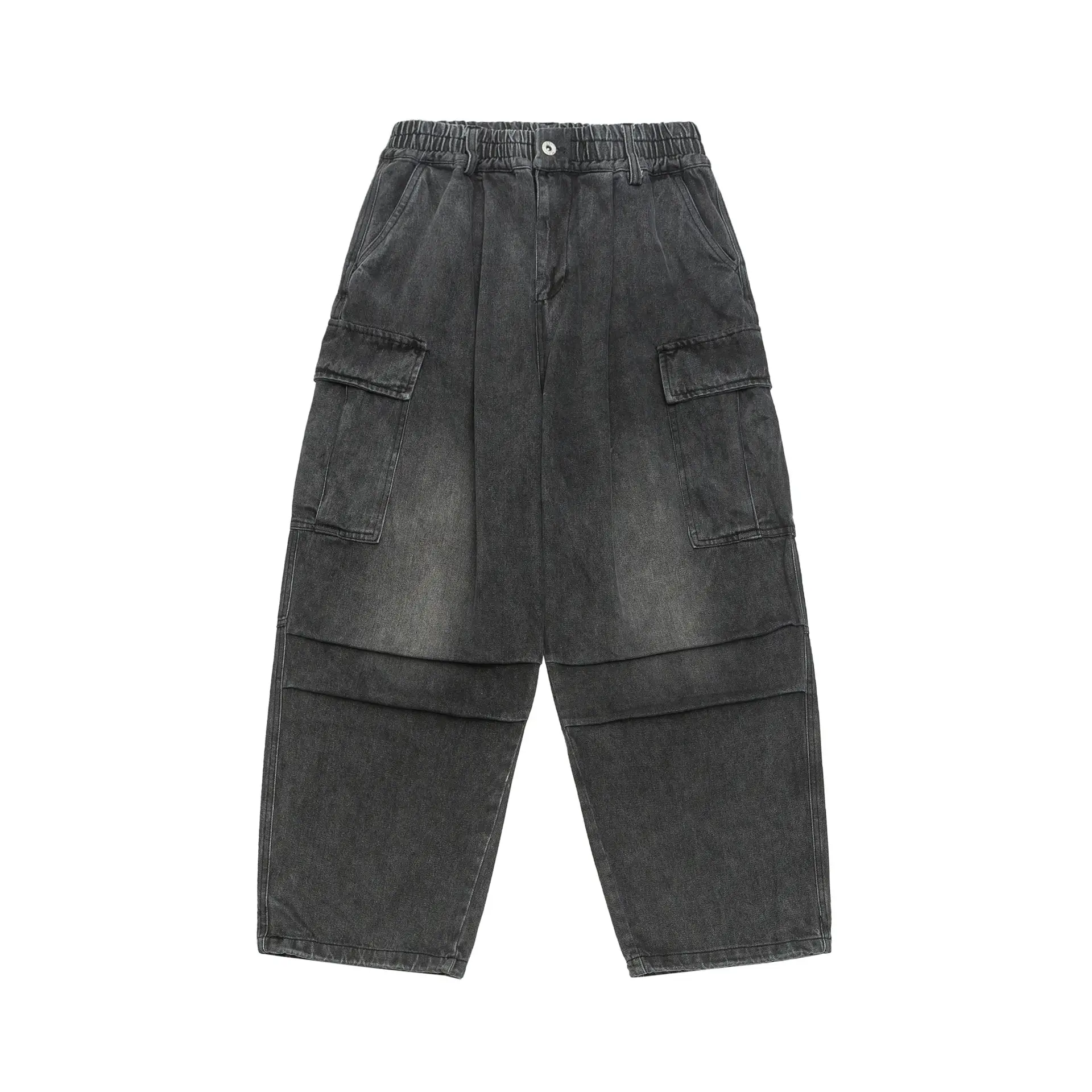Season New Washed Fried Flower Denim Trousers