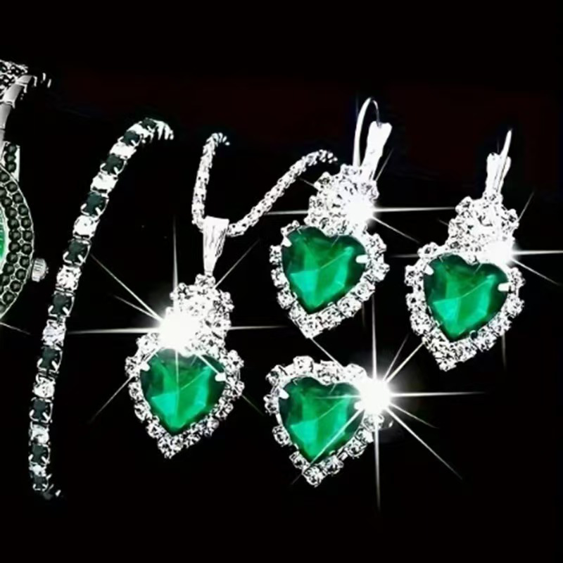 Crystal Necklace, Earring & Ring Set